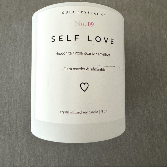 NWT OULA CRYSTAL CO 100% Soy Wax Candle Sparkle Effect Self Love - Picture 6 of 16